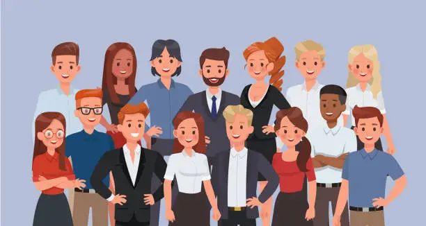 Vector illustration of Business people working in office character vector design.