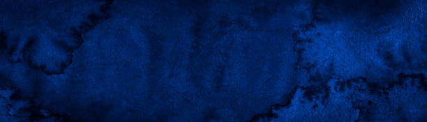 istock Dark rich blue watercolor background  with torn strokes and uneven divorces. 1173024906