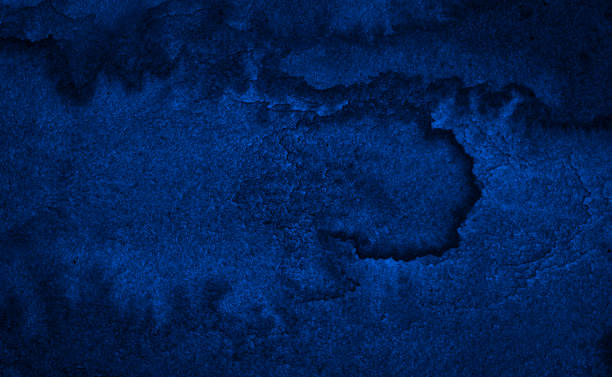 istock Dark rich blue watercolor background  with torn strokes and uneven divorces. 1173024936