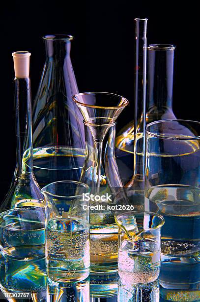 Chemical Flasks Stock Photo - Download Image Now - Accuracy, Acid, Analyzing