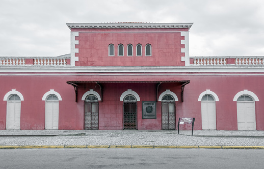 Recife, Pernambuco, Brazil - September 06, 2019:Historical building of the old Brum Railway Station