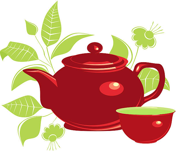 illustrazioni stock, clip art, cartoni animati e icone di tendenza di tè - tea cup tea green tea chinese tea