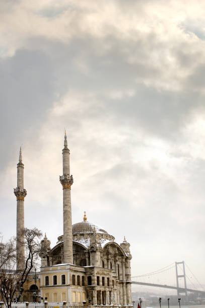 istock Bosphorus bridge and Ortakoy Mosque in Istanbul view 1173030066