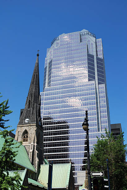 istock Old Cathedral and modern office/bank building 117303009