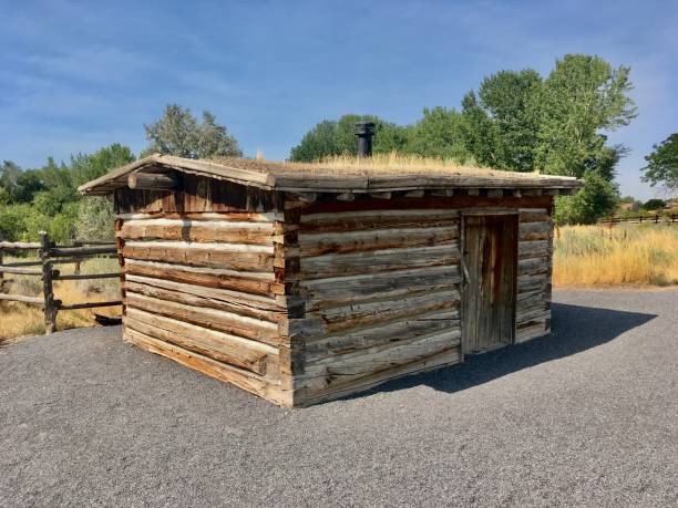 pony express monument station replica - pony express imagens e fotografias de stock