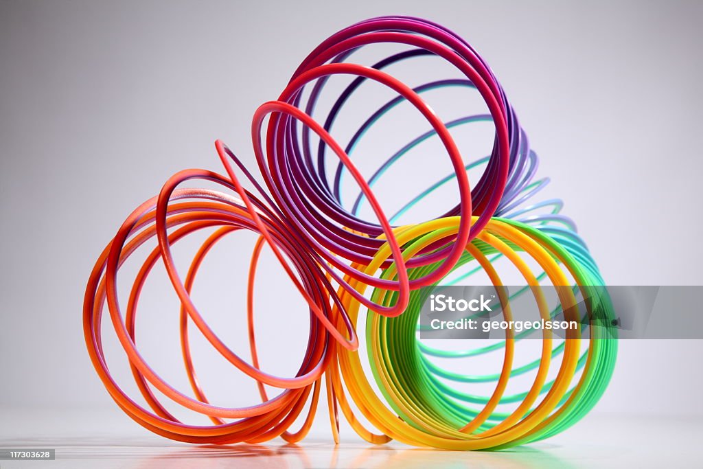 Trenzado bobina de plástico coloridas - Foto de stock de Abstracto libre de derechos