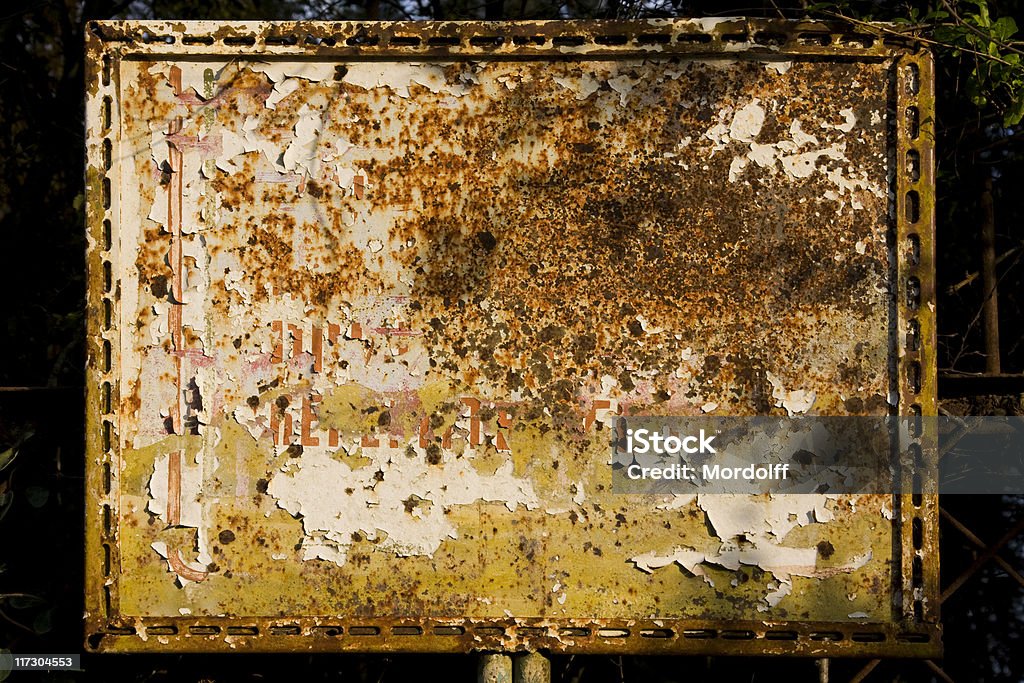 Rostige Metall Schild - Lizenzfrei Alt Stock-Foto