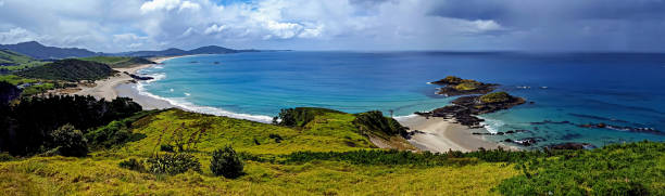 istock Ocean Beach, New Zealand panoramic 1173049531