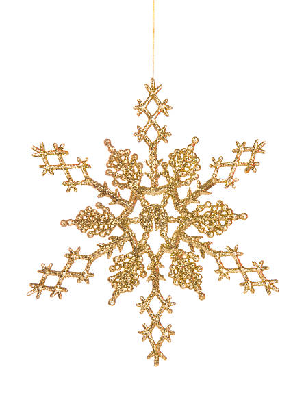 istock Golden snowflake ornament 117305033