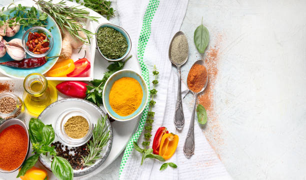 istock Fresh and dried herbs and spices 1173055220