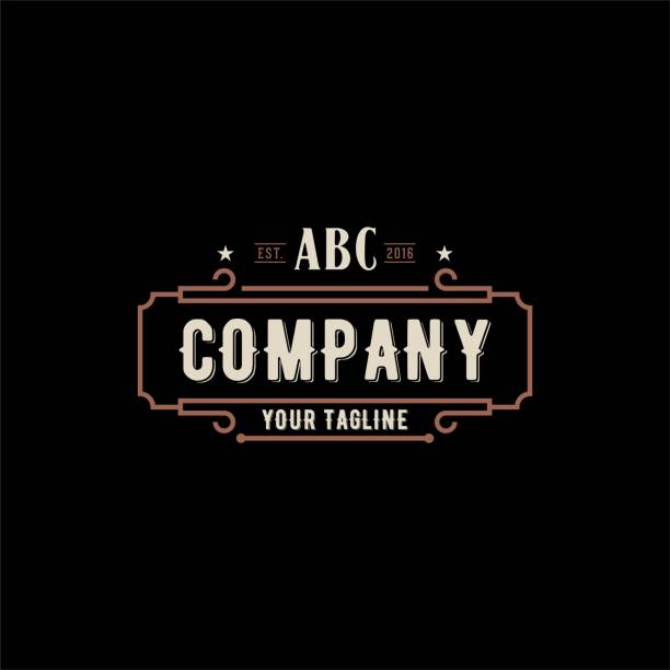 Vintage Country Emblem Typography for Western Bar/Restaurant design inspiration image description saloon logo stock illustrations