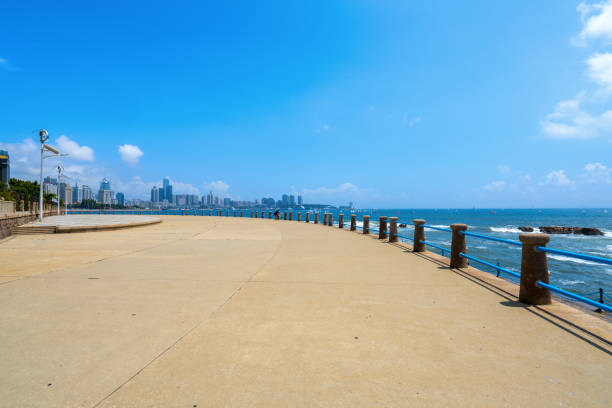 istock Marina Square and modern city skyline in Qingdao, China 1173058521