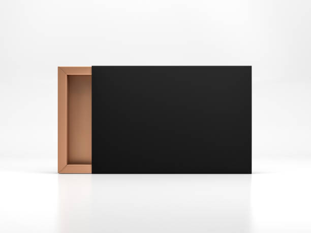 istock Black with gold sliding box Mockup 1173066194