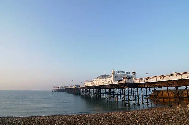 Brighton Palace Pier in the morning sun light.
