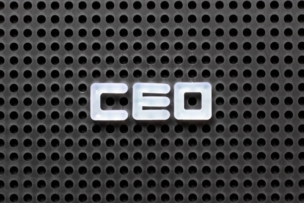 istock Black color pegboard with white letter in word CEO (abbreviation of Chief Executive Officer) 1173068339