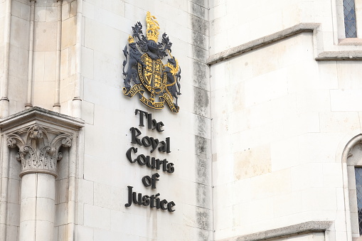 London England - June 2, 2019: Royal Courts of Justice London UK