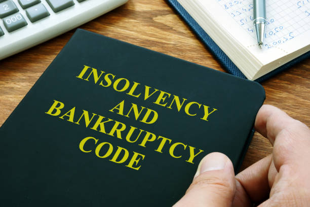 istock Man holds Insolvency and bankruptcy code IBC. 1173082077