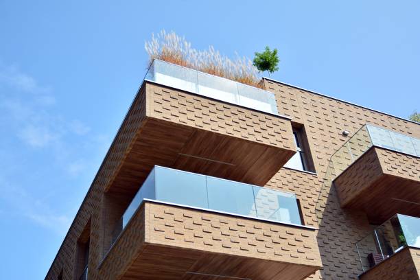 istock Modern apartment buildings on a sunny day with a blue sky. 1173082632
