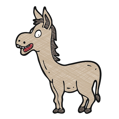 Dunkey Texture Hand Drawn Texture Donkey Design Stock Illustration - Download Image ...