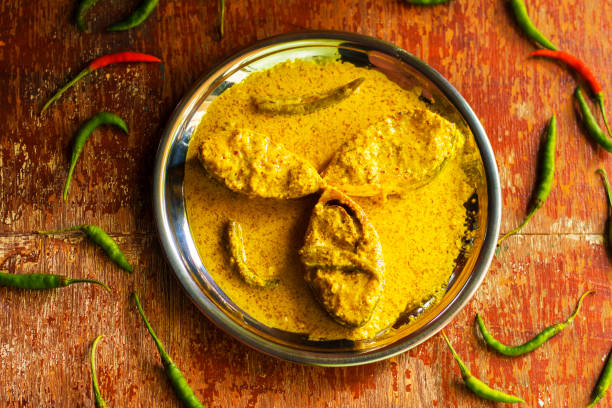istock Ilish or Hilsa famous bengali fish curry with grinded mustard seed 1173089072