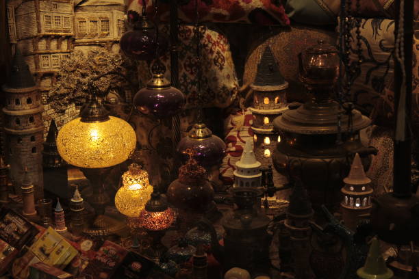 istock Lanterns and Miniature  Galata Tower 1173090324