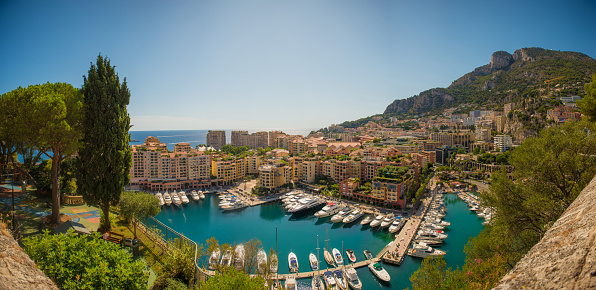 Monaco-Ville, Monaco-July 7, 2015:  Monaco is one of the smallest but richest countries in the world. Here is the city view of its capital Monaco-Ville.