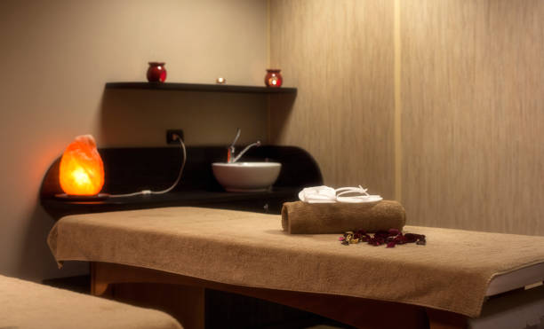 istock Towels on a Spa bed 1173095715