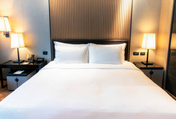 istock Interior of bedroom with king-size bed 1173097303