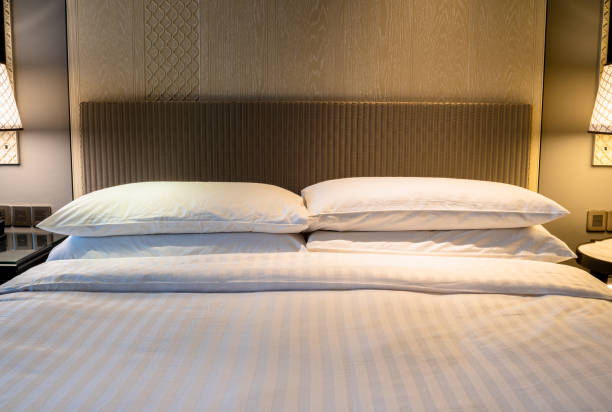 istock Interior of bedroom with king-size bed 1173097304
