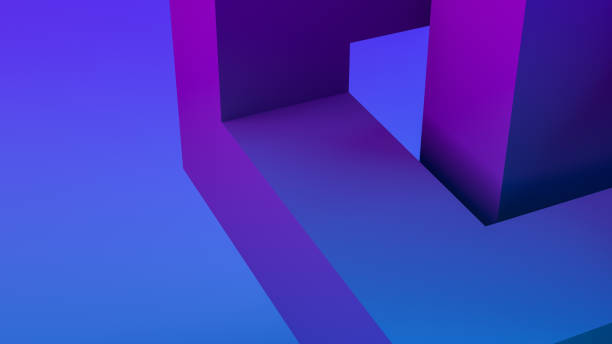 3D Abstract Sculptural Geometric Shapes Background