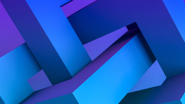 3D Abstract Sculptural Geometric Shapes Background