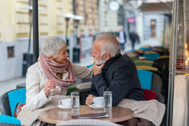 istock Senior Couple Afternoon Tea Drinking Relax Concept 1173103783