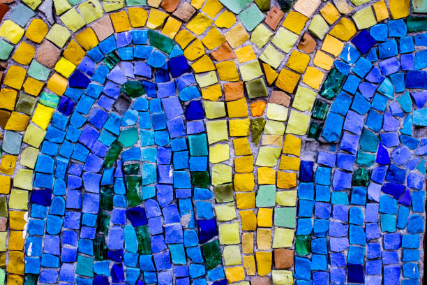 istock Diagonal colorful mosaic texture on the wall 1173105926