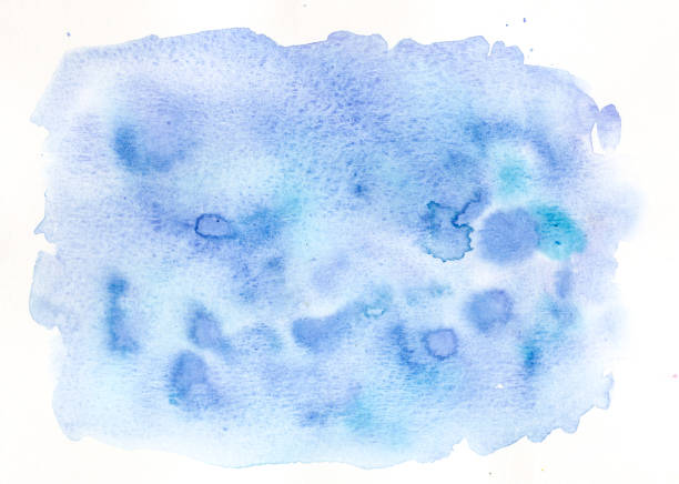 istock Hand painted, handmade blue watercolor background 1173112203