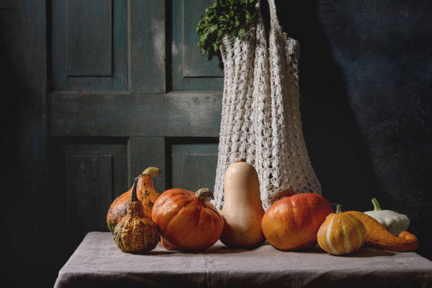 istock Variety of colorful pumpkins 1173113537