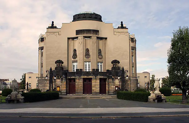 The "Staatstheater Cottbus", an Art Nouveau theatre in Cottbus (Lusatia).