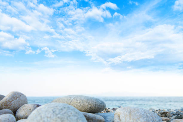 Pebble stones by the sea