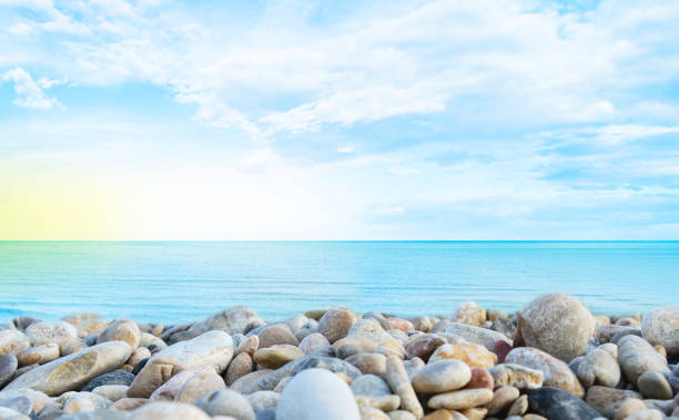 Pebble stones by the sea