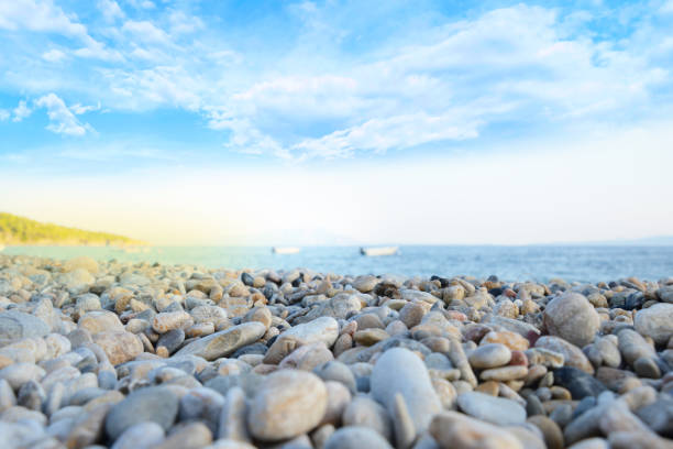 Pebble stones by the sea