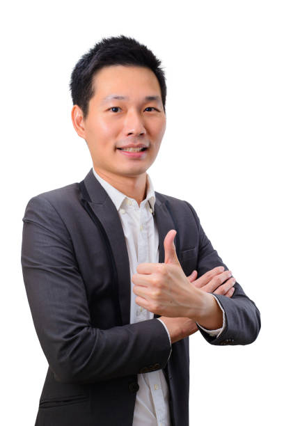 istock Young asian businessman with thumb up 1173119703
