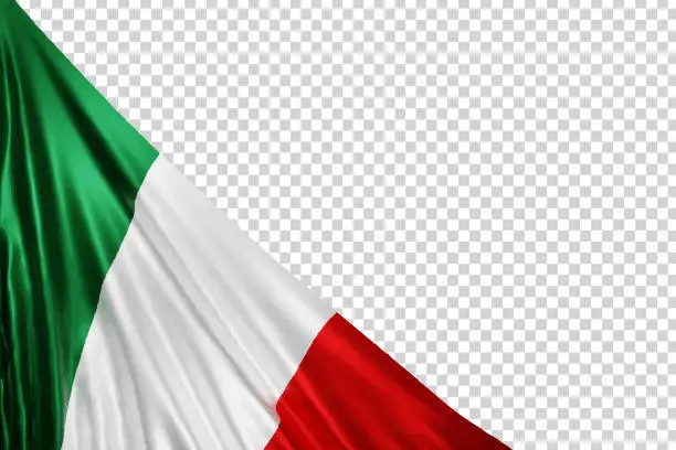 Vector illustration of Vector realistic isolated Mexican Flag for 16th September, Indepencence Day in Mexico for template decoration and invitation covering on the transparent background.