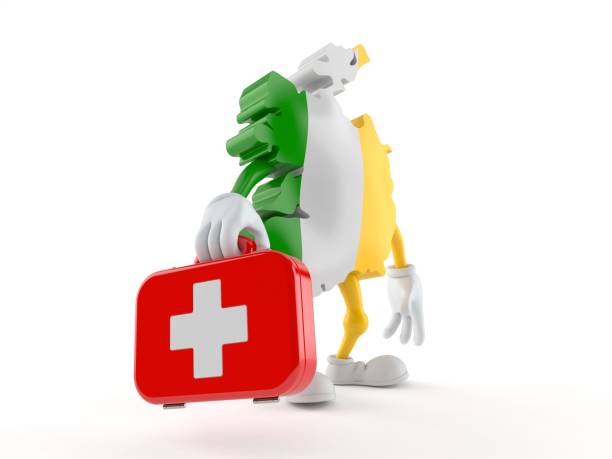 istock Ireland character holding first aid kit 1173123054