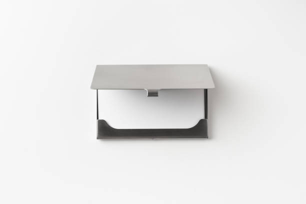 istock top view of business card with case on white 1173127460