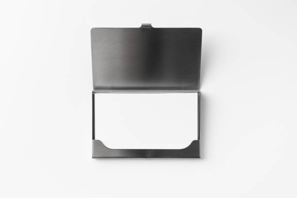 istock top view of business card with case on white 1173127529