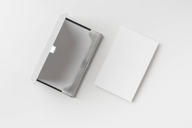 istock top view of business card with case on white 1173127608