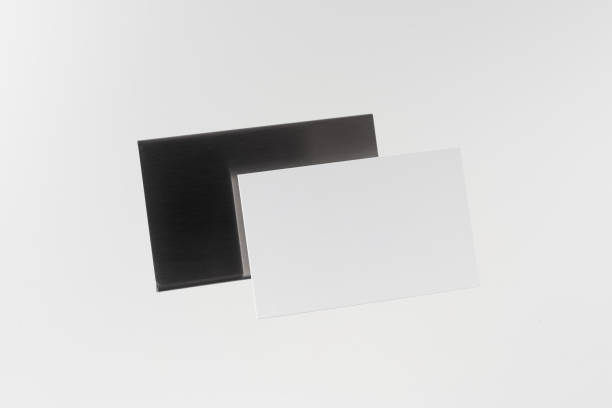 istock top view of business card with case on white 1173127887