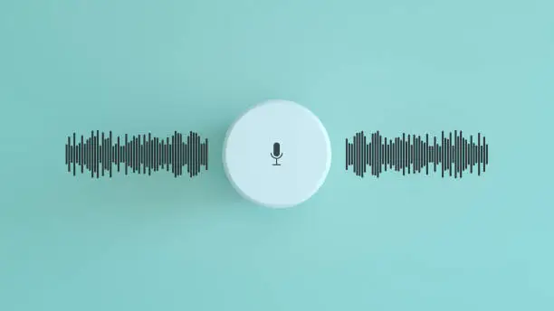 Photo of Assistant smart speaker with artificial intelligence concept