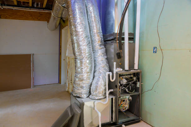 istock New home construction with installation of heating system in basement 1173129659