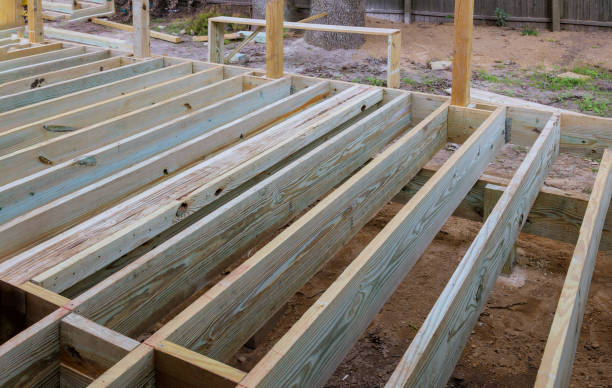 istock New deck patio with modern wooden deck 1173130329