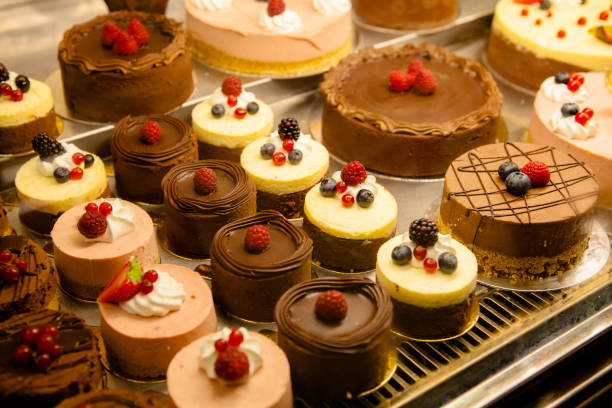 istock Various Different Types Of Sweet Cakes In Pastry Shop 1173130569